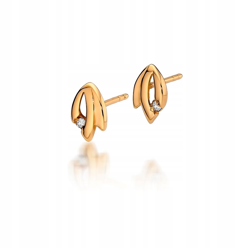 

Kolczyki w różowym złocie z brylantami sztyfty 585