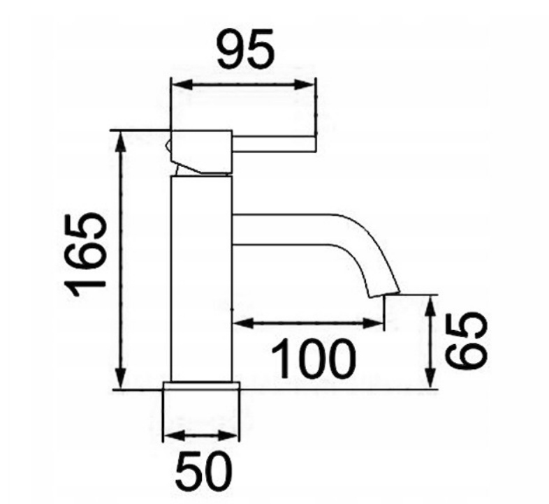 BATERIA UMYWALKOWA KRAN SREBRNA POŁYSK NISKA NEXOS CHROM CALANI Kolor chrom