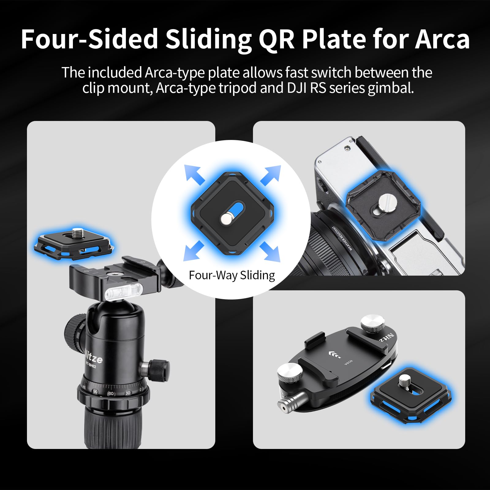 Klips Do Aparatu Na Plecak Arca Quick Release DSLR Bezlusterkowiec Nitze — miniatura 4