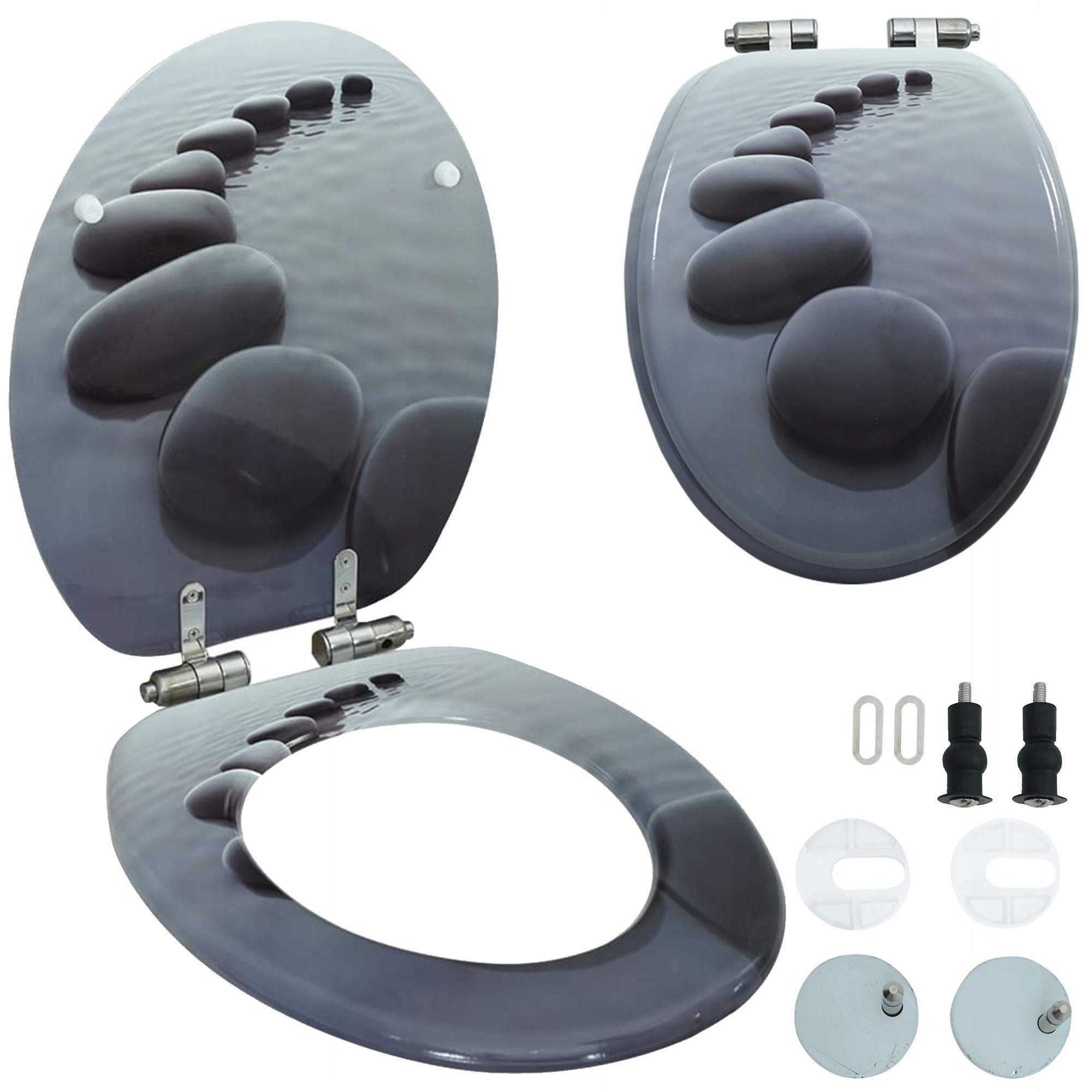 Wc Sedátko Wc Mdf Vzor 3D Volný Spad Univerzální Regulace