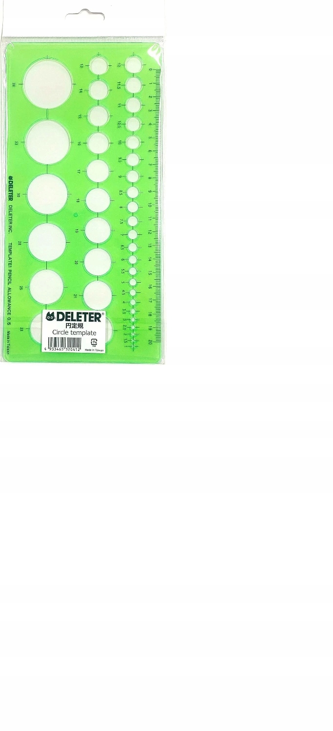 Linijka z szablonem - kółka Deleter