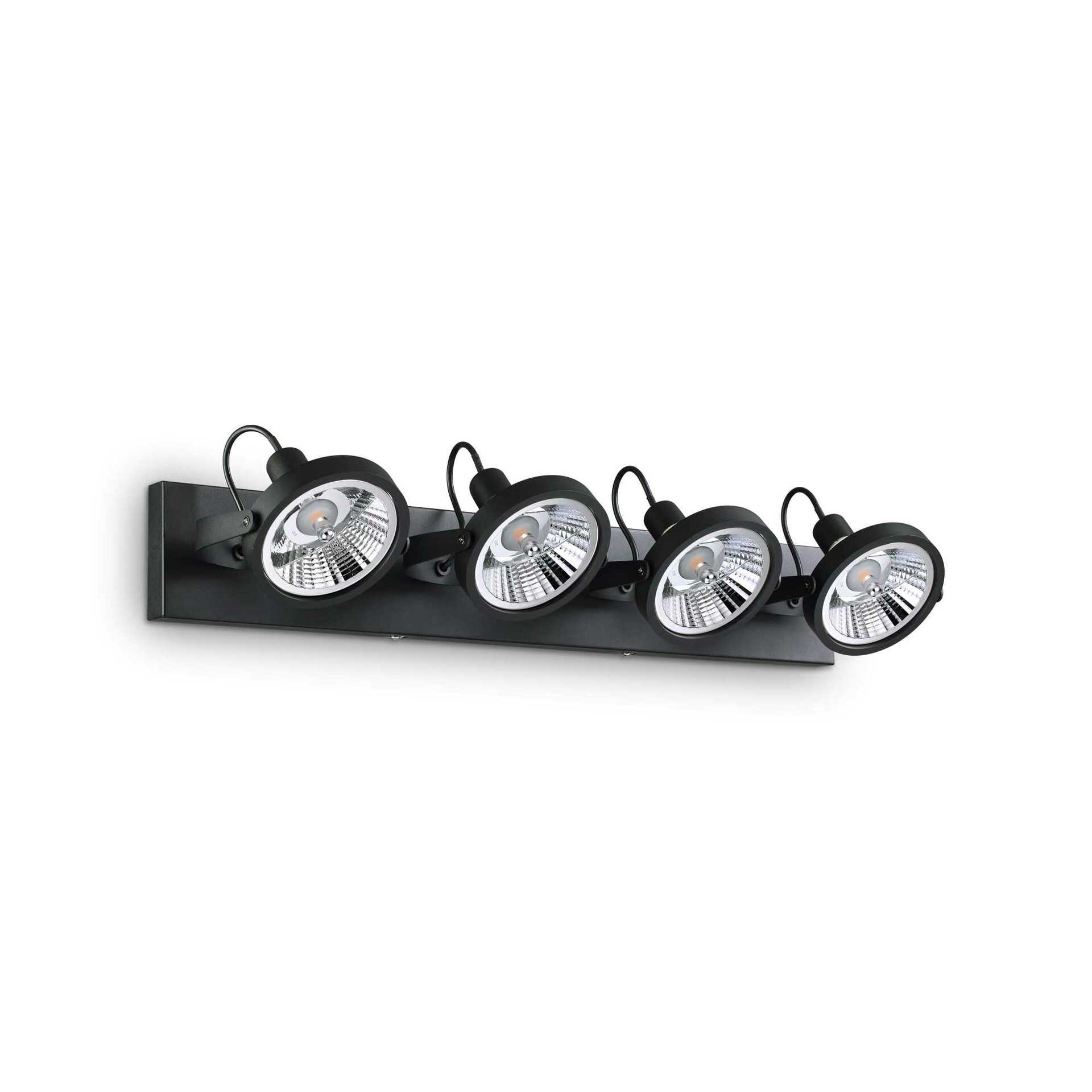 Bodové svietidlo Ideal Lux Glim PL4 čierne 4xGU10 3800lm 3000K