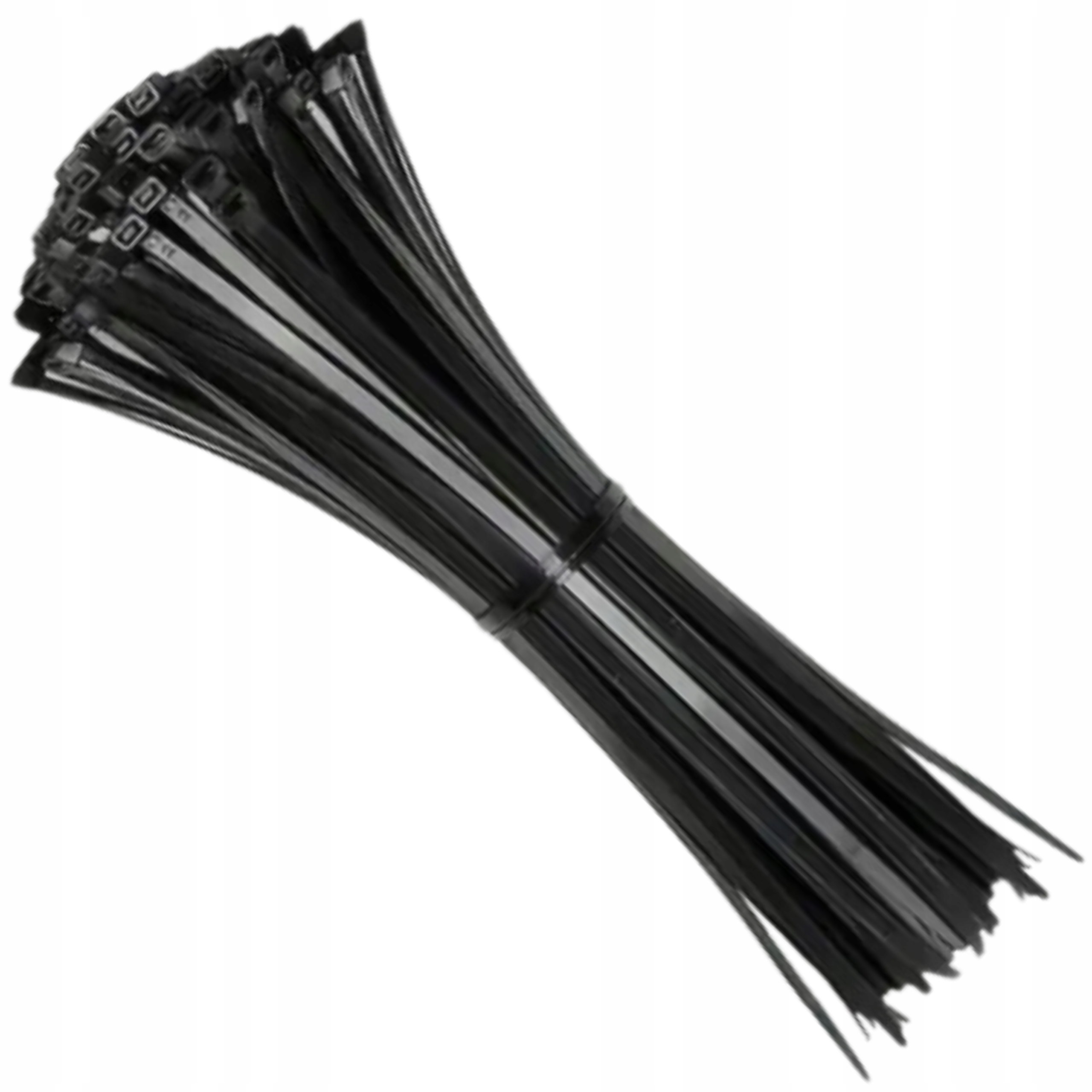 Opaski zaciskowe czarne nylonowe trytki kablowe zestaw 500 szt. 150x4mm