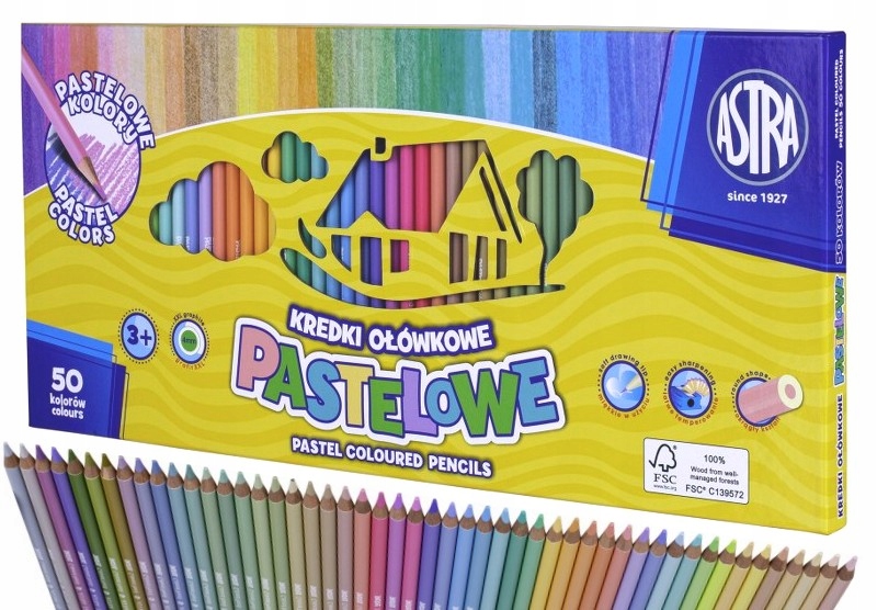 

Astra Kredki Ołówkowe XXL Pastelowe