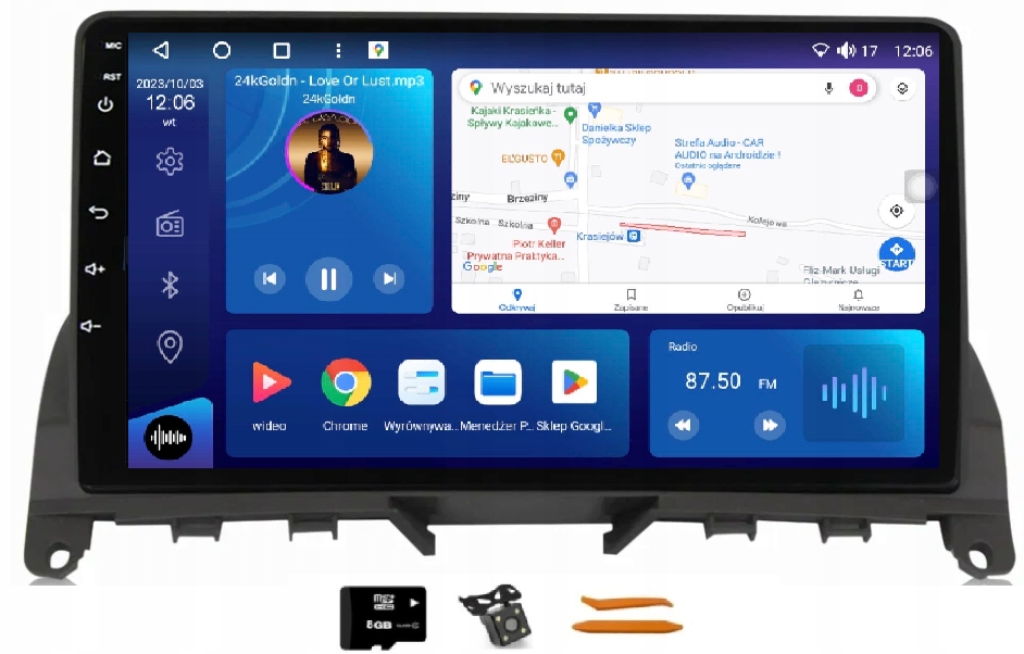 Rádio Android Navigácia Qled Carplay Lte Gps Dsp Mercedes C W204 07-10