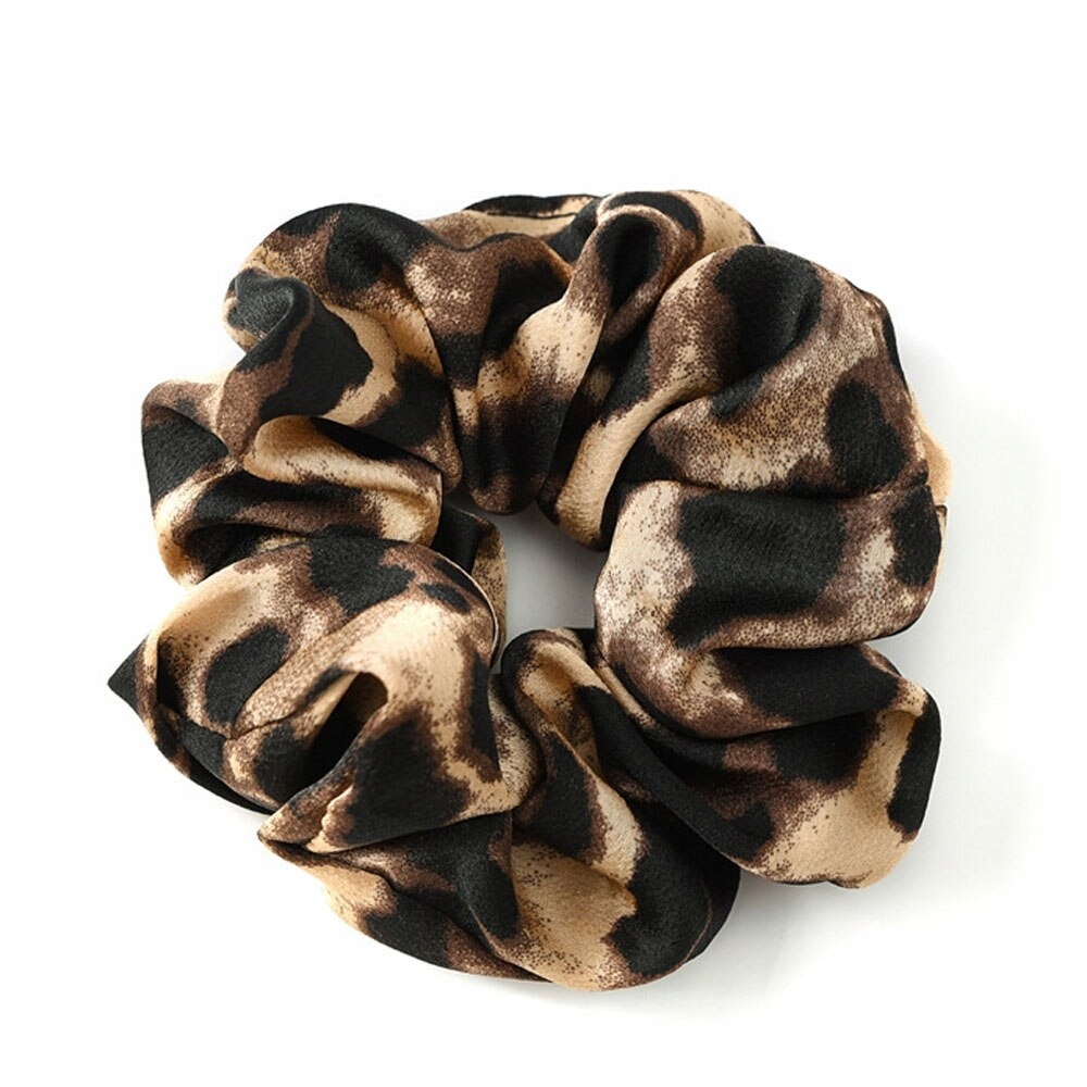 

Gumka frotka do włosów scrunchies panterka leo