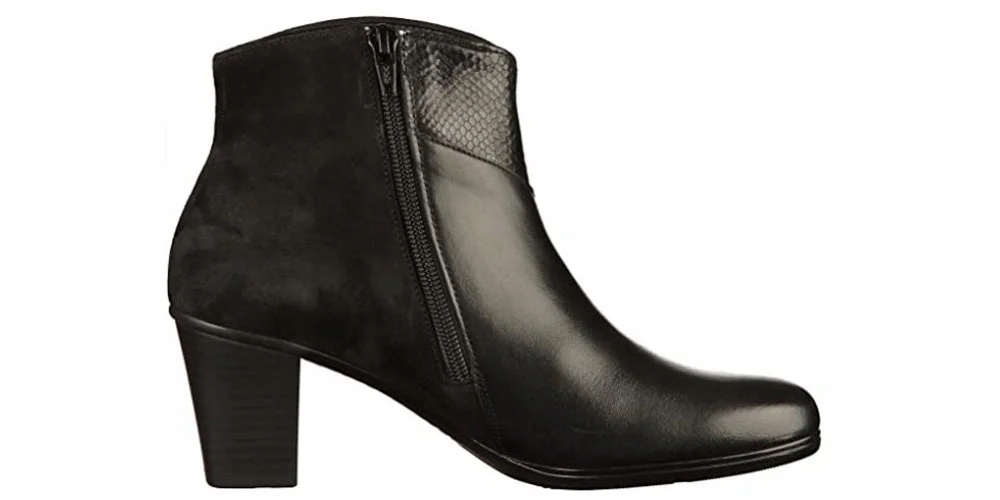 Gabor Dámské kotníkové boty Kožené na podpatku, Opti-fit velikost 36 Černé