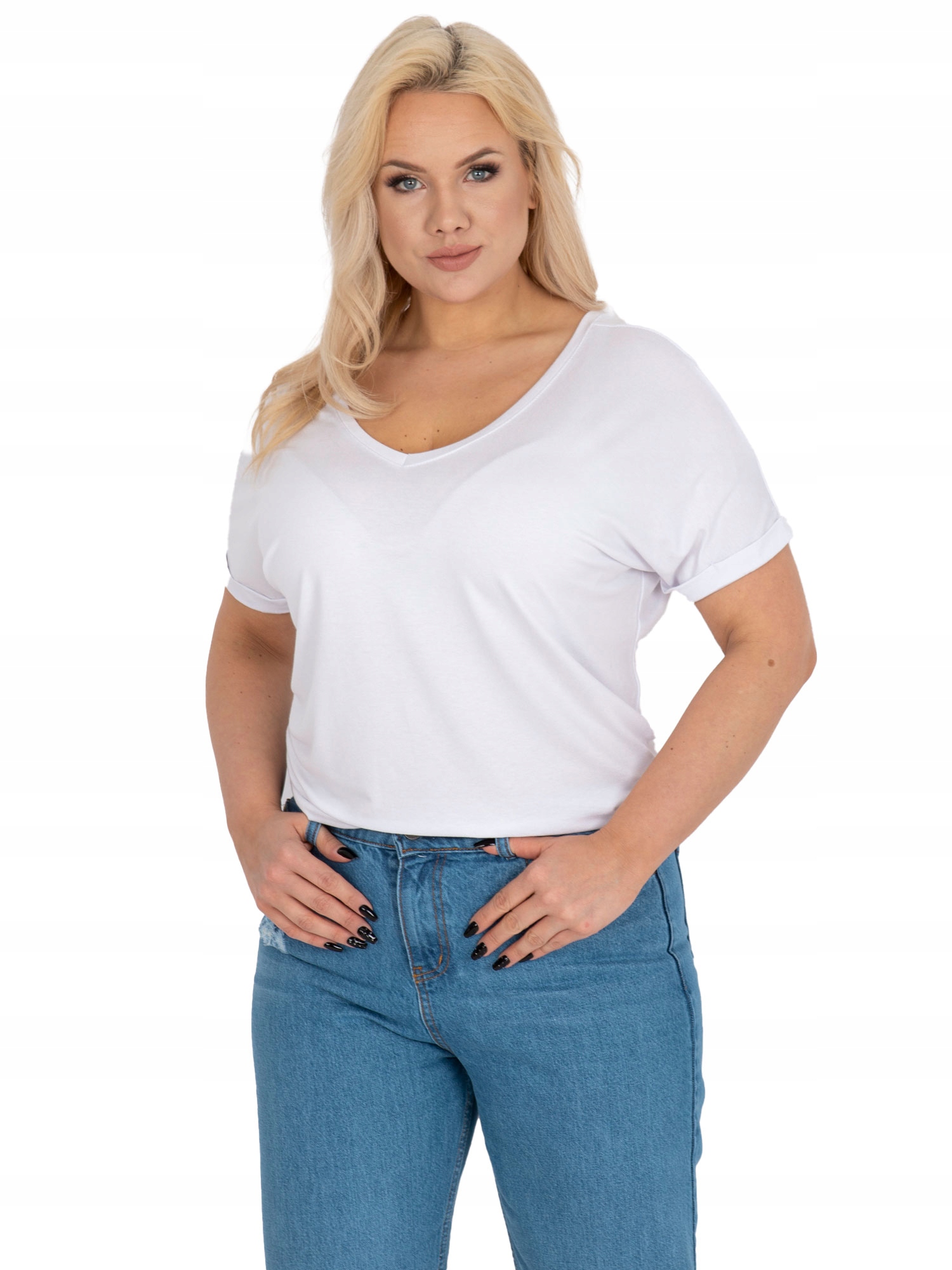 

Damska Bluzka z krótkim rękawem na lato Plus Size