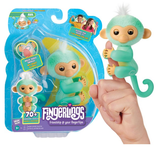 FINGERLINGS INTERAKTYWNA MAŁPKA NA PALEC AVA ZIELONA ZABAWKA DZIECKO EAN (GTIN) 5902251500092