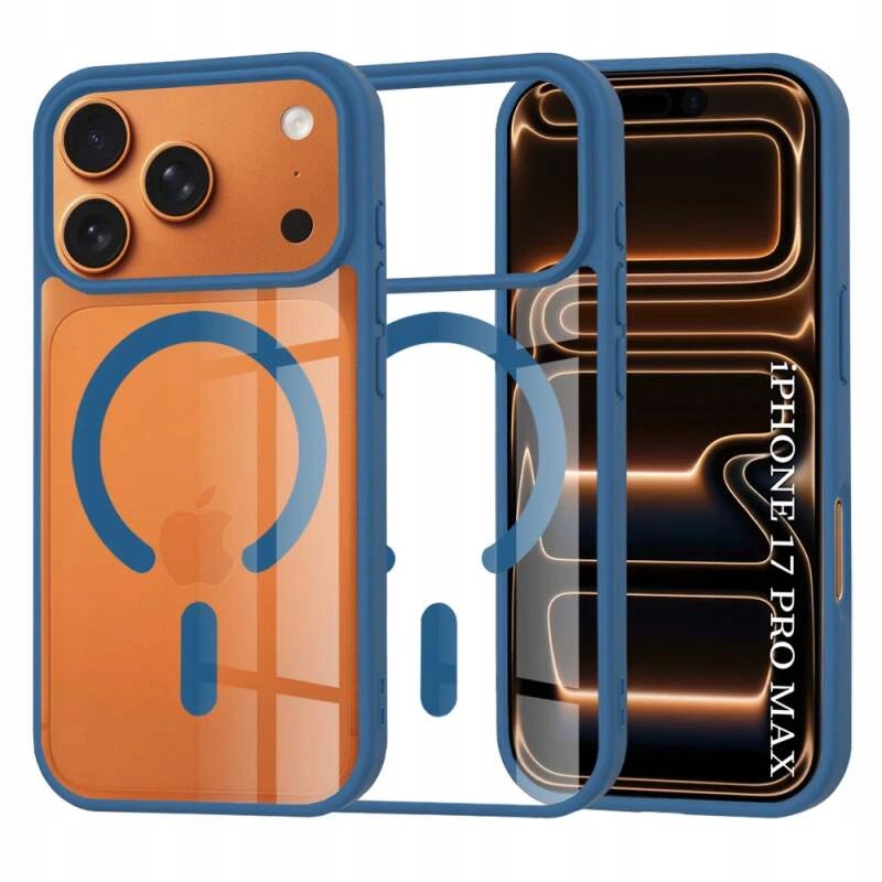 Techsuit – etui MagSafe Pro na iPhone 17 Pro Max – niebieskie