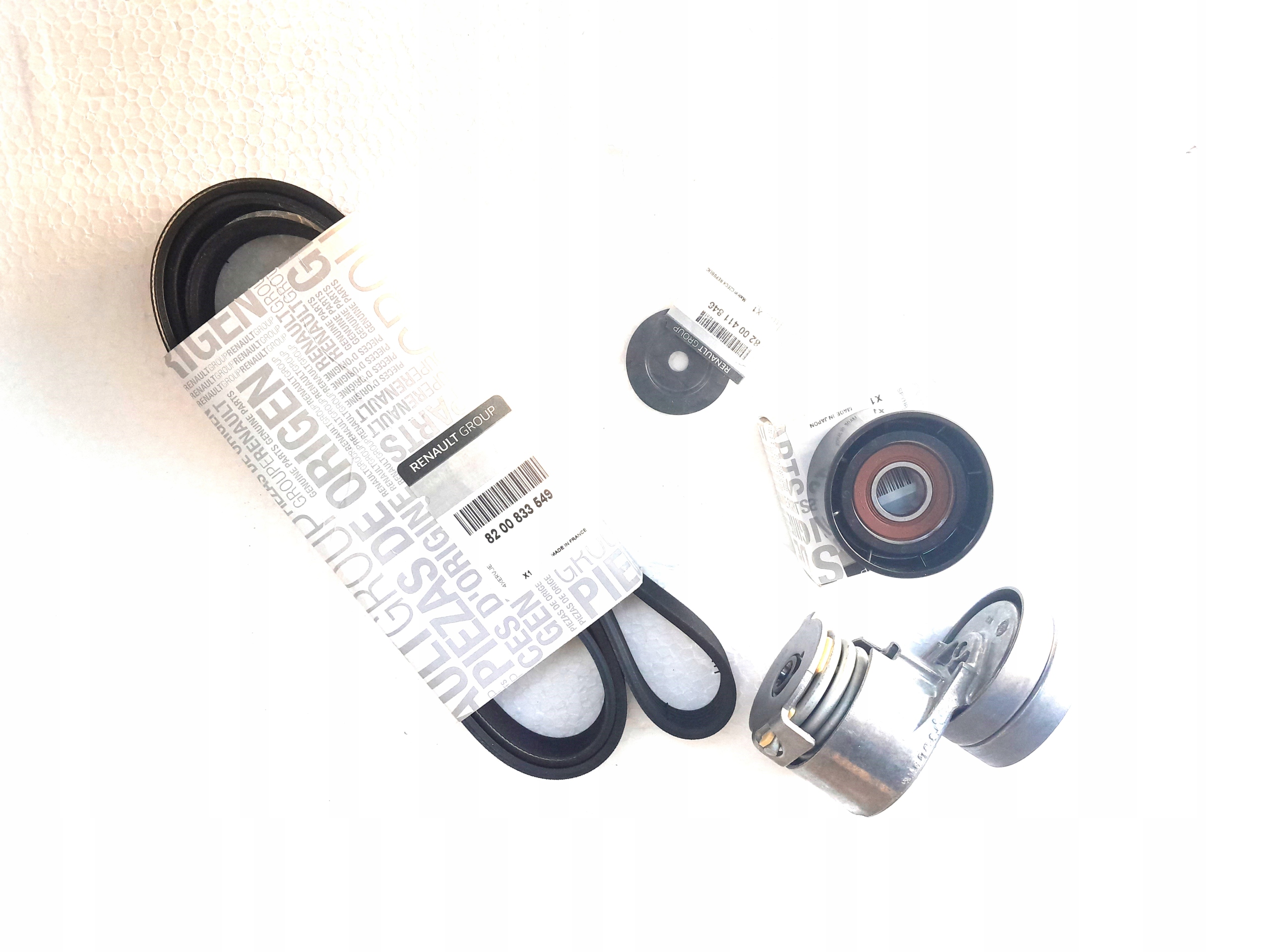 PASEK NAPINACZ ROLKA ZESTAW ORYGINAŁ 1.9 DCI 2.0 TRAFIC VIVARO LAGUNA II