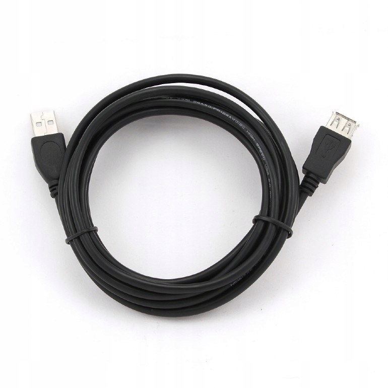 Przedłużacz USB 2.0 AM Gembird Kabel 3 metry Black