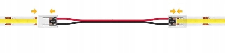 Złączka 14 cm do taśm COB LED 8mm łącznik zacisk szybki montaż dwustronna EAN (GTIN) 5906228660505