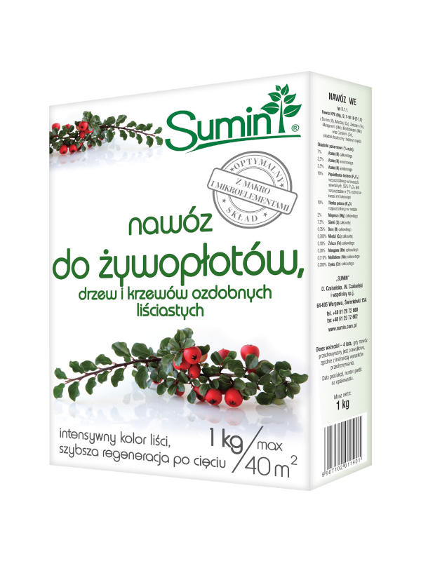 

Nawóz do żywopłotów drzew i krzewów ozdobnych 1kg