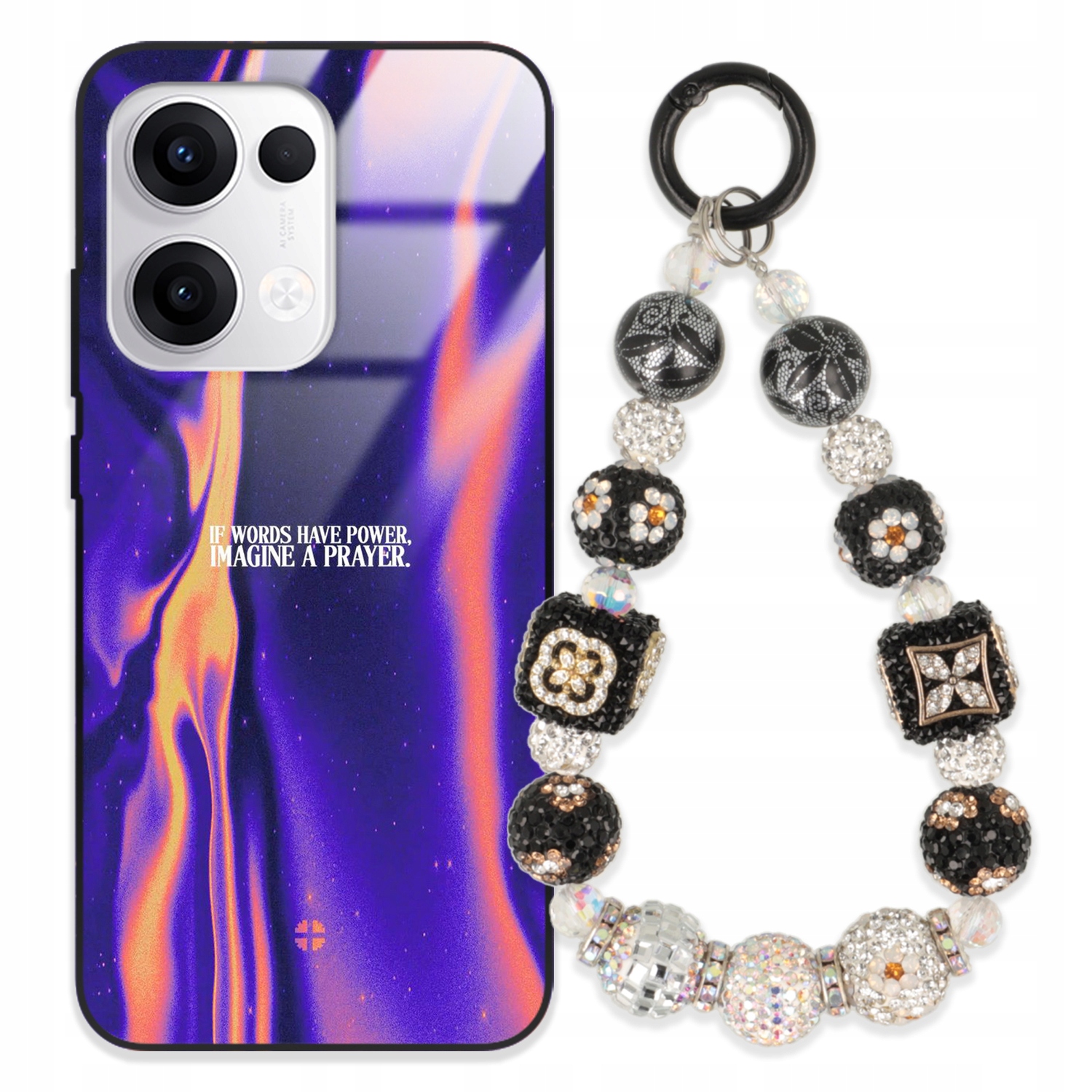 Puzdro Na Oppo Reno 13 5G Glass Kľúčenka Elegantné Prémiový Dizajn Puzdra