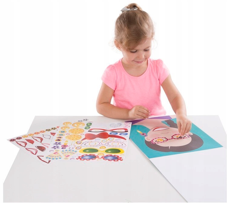 MELISSA Naklejki 250 TWARZE Duże Arkusze MODELKI Bohater brak