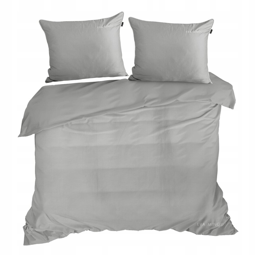 Posteľná Bielizeň Eva 160x200 Eva Minge Eurofirany šedá biela s výšivkou loga