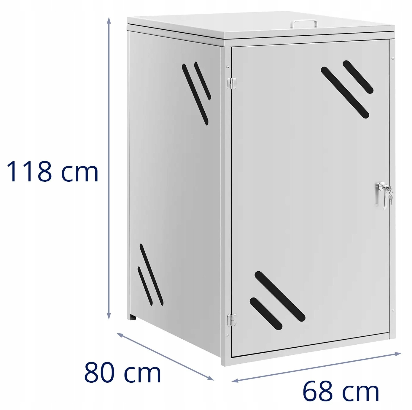 Osłona na kosz na śmieci 240L 118cm stal nierd Uniprodo UNI_WBC_13 10250943
