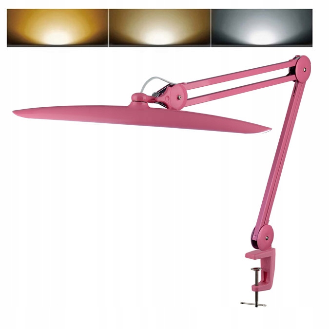Настільна лампа 182 LED з диммером рожевий