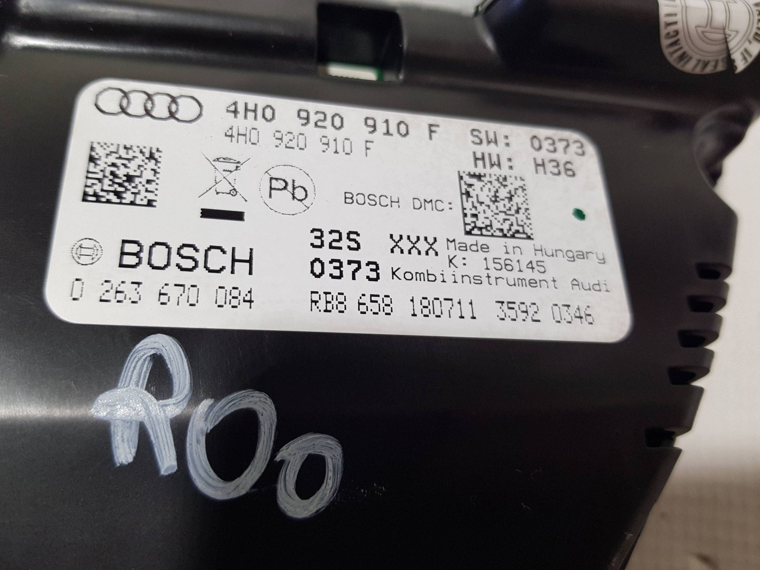 dials clock dials AUDI A8 D4 3.0 TDI 4H0920910F