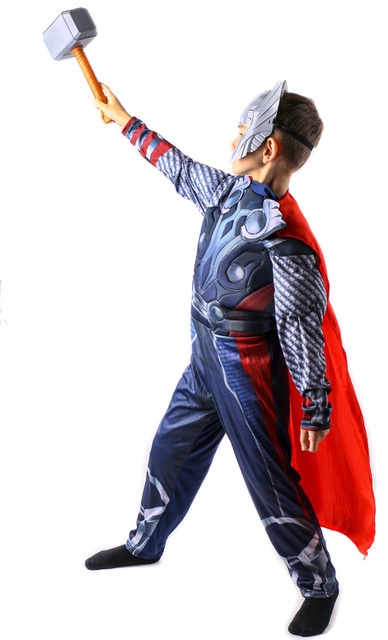 KOSTIUM STRÓJ THOR MŁOT MASKA AVENGERS 4-6 LAT Płeć Chłopcy