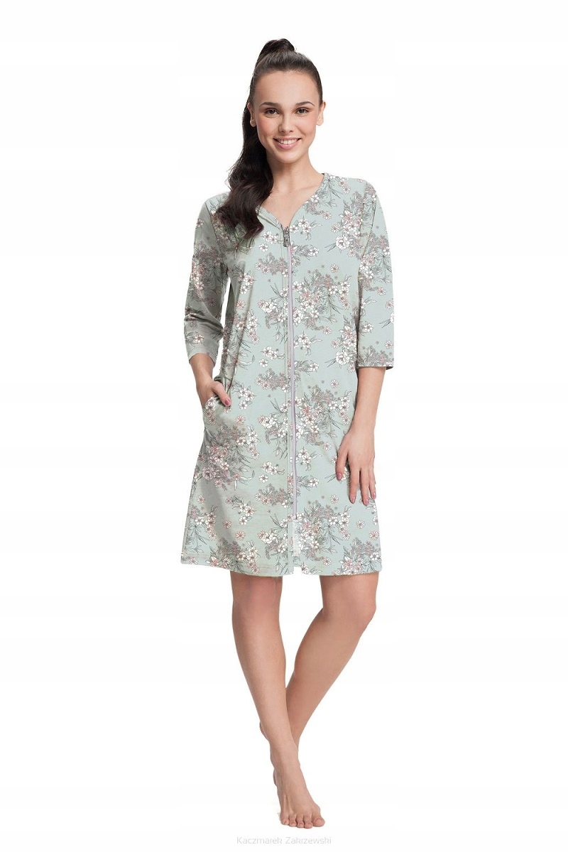 Dámský Župan 390/XL Zelené Květy