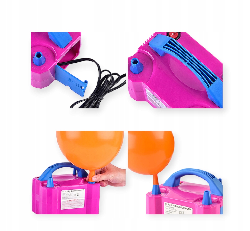POMPKA ELEKTRYCZNA do balonów SZYBKA MOCNA Materiał folia