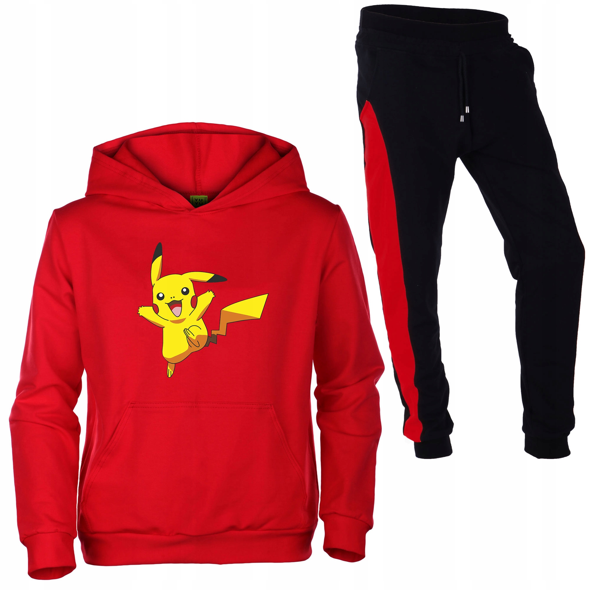 

Bluza Czerwona Kaptur Pikachu +spodnie Sznurek 146