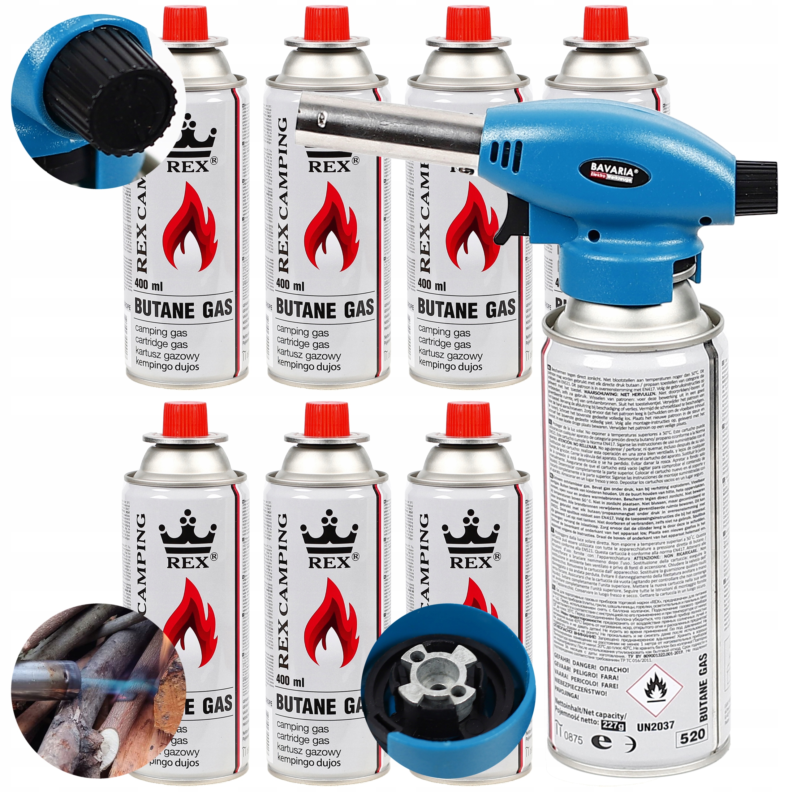 

Kartusz Gaz Nabój Kuchenki Palnik Gazowy 8x400ml