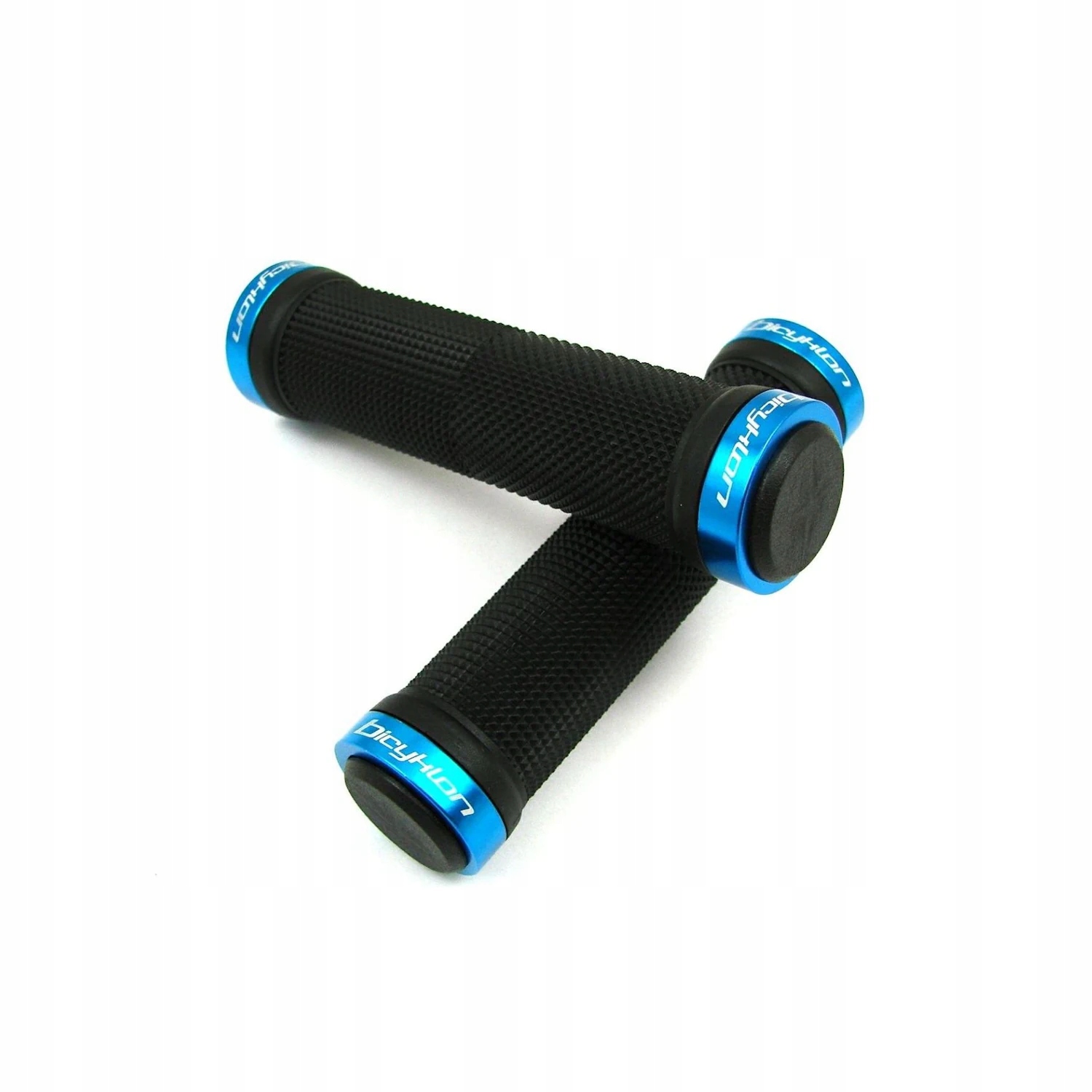 Gripy rowerowe Bicyklon lock-on niebieskie