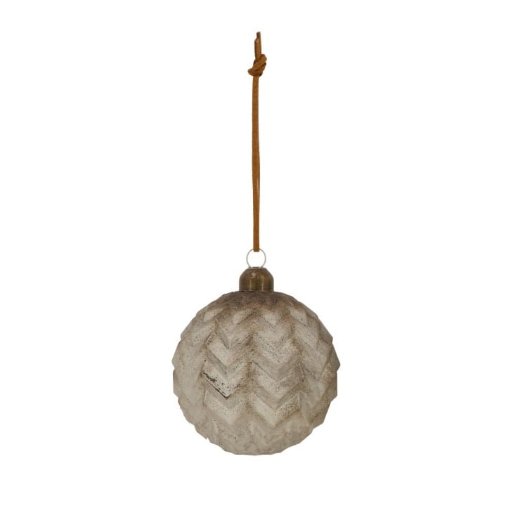 

Bombka szklana ze wzorem łuski ozdoba choinkowa
