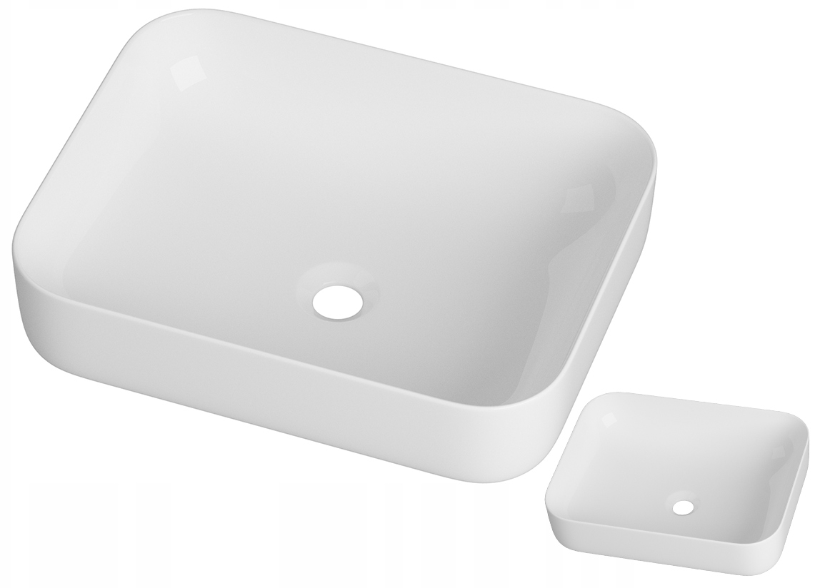 Keramická Umývačka Na Dosku Obdĺžniková Biela Kúpeľňová 51x40 Sawo