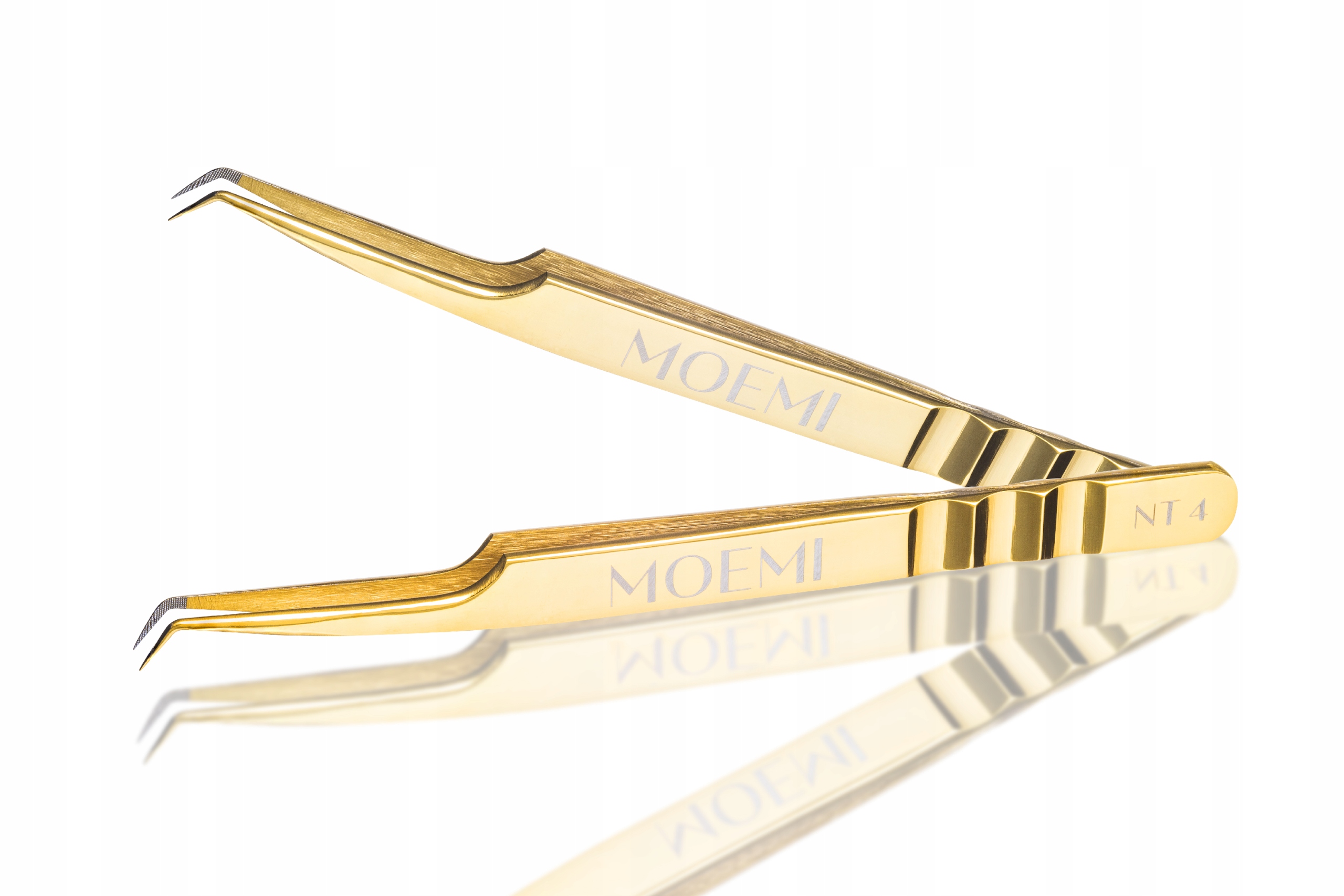 Pinzeta na řasy Nano Technology NT4 75° 6 mm Moemi Nano povrch
