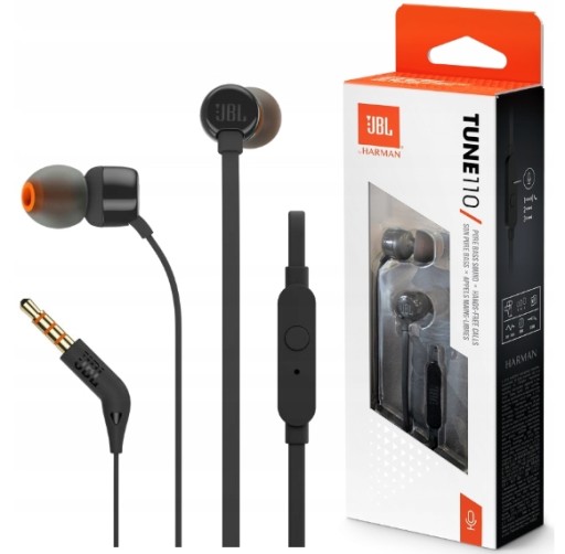 

Słuchawki dokanałowe Jbl T110 Czarne Oryginał.