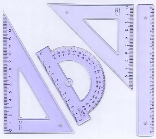 Zestaw kreślarski Pratel z linijką