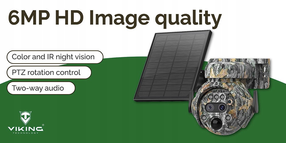 Solární kamera Viking HDs04 4G šedá 2304x1296 Pir detekce pohybový senzor