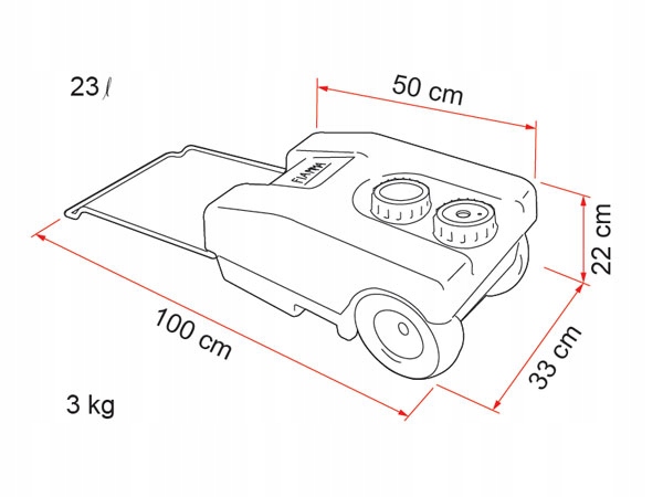 300/057 - Кемпинг танк для чистой воды FIAMMA 23L