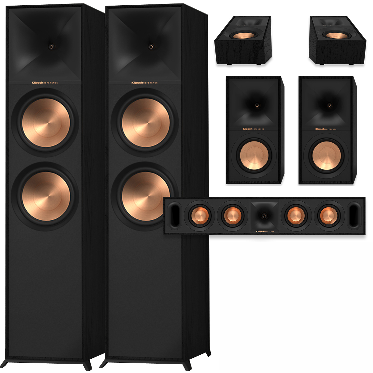 KLIPSCH R-800F + R-50M + R-30C + R-40SA ZESTAW KOLUMN KINA 7.0