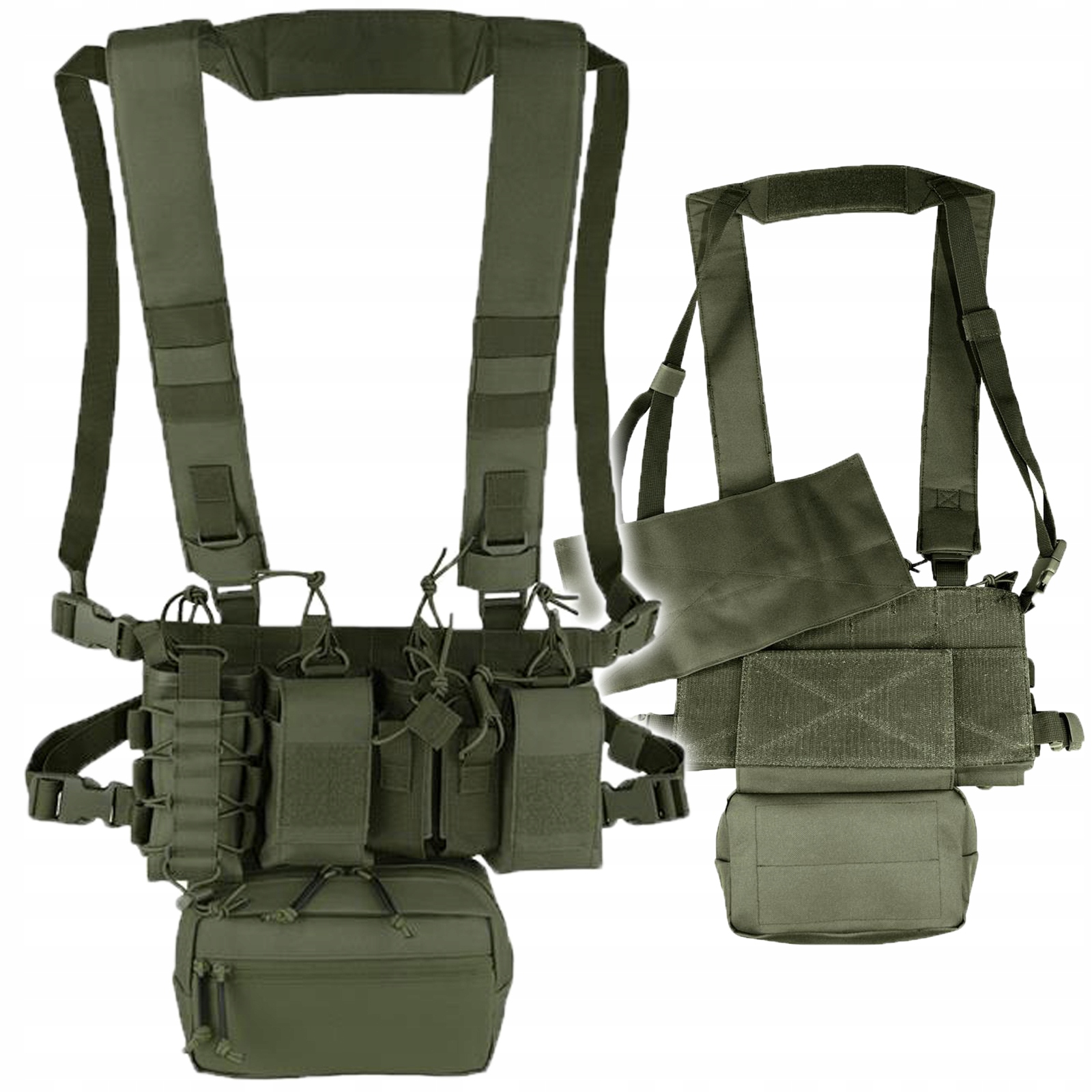 Kamizelka wojskowa Taktyczna Chest Pasoszelki Khaki Olive Camo