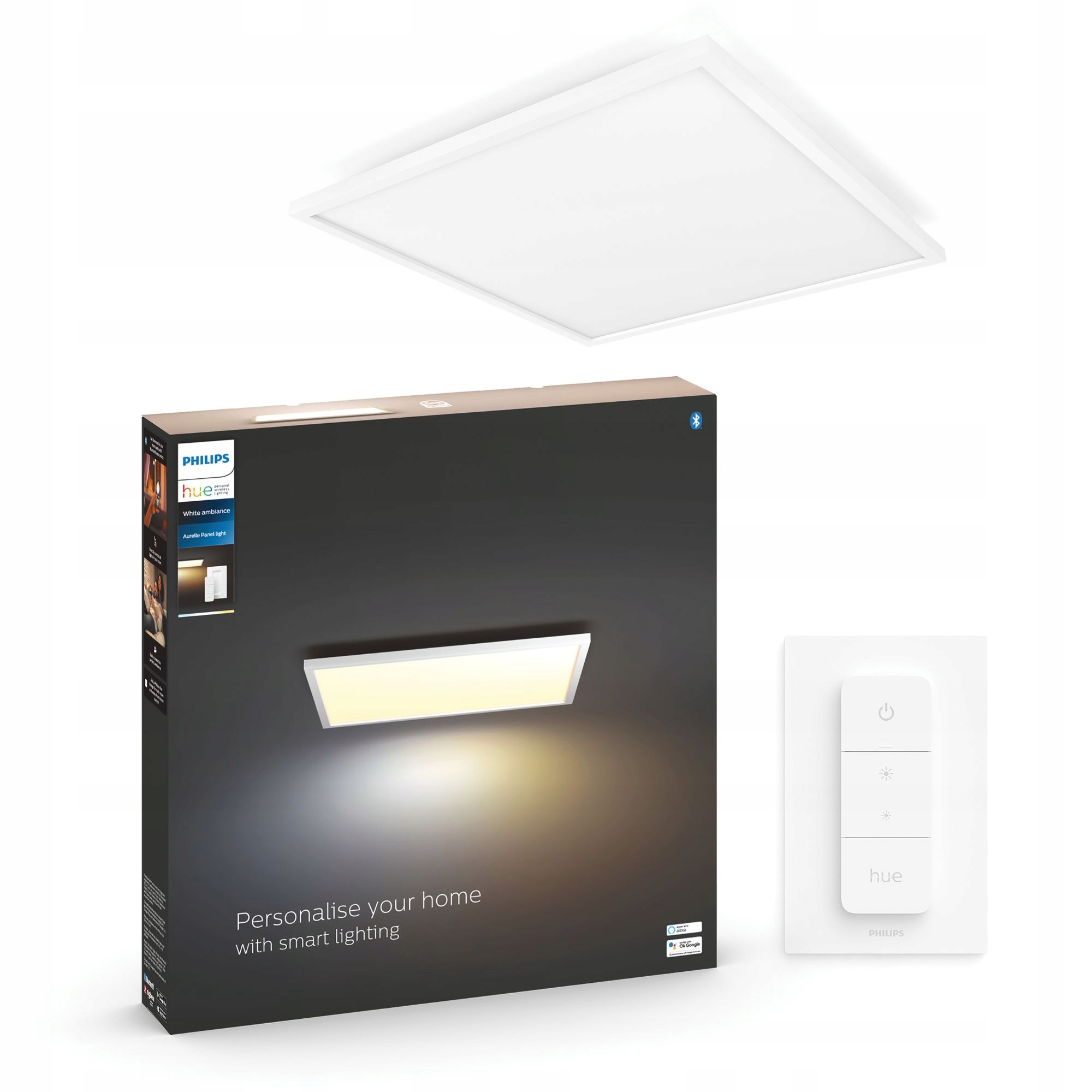 Inteligentne kwadratowe oświetlenie panelowe Philips Hue Aurelle 39W Białe
