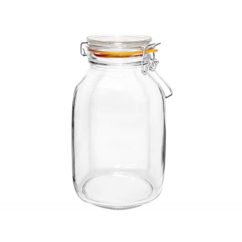

Słój szklany 3L 3000ml Kwadratowy z klamrą weck