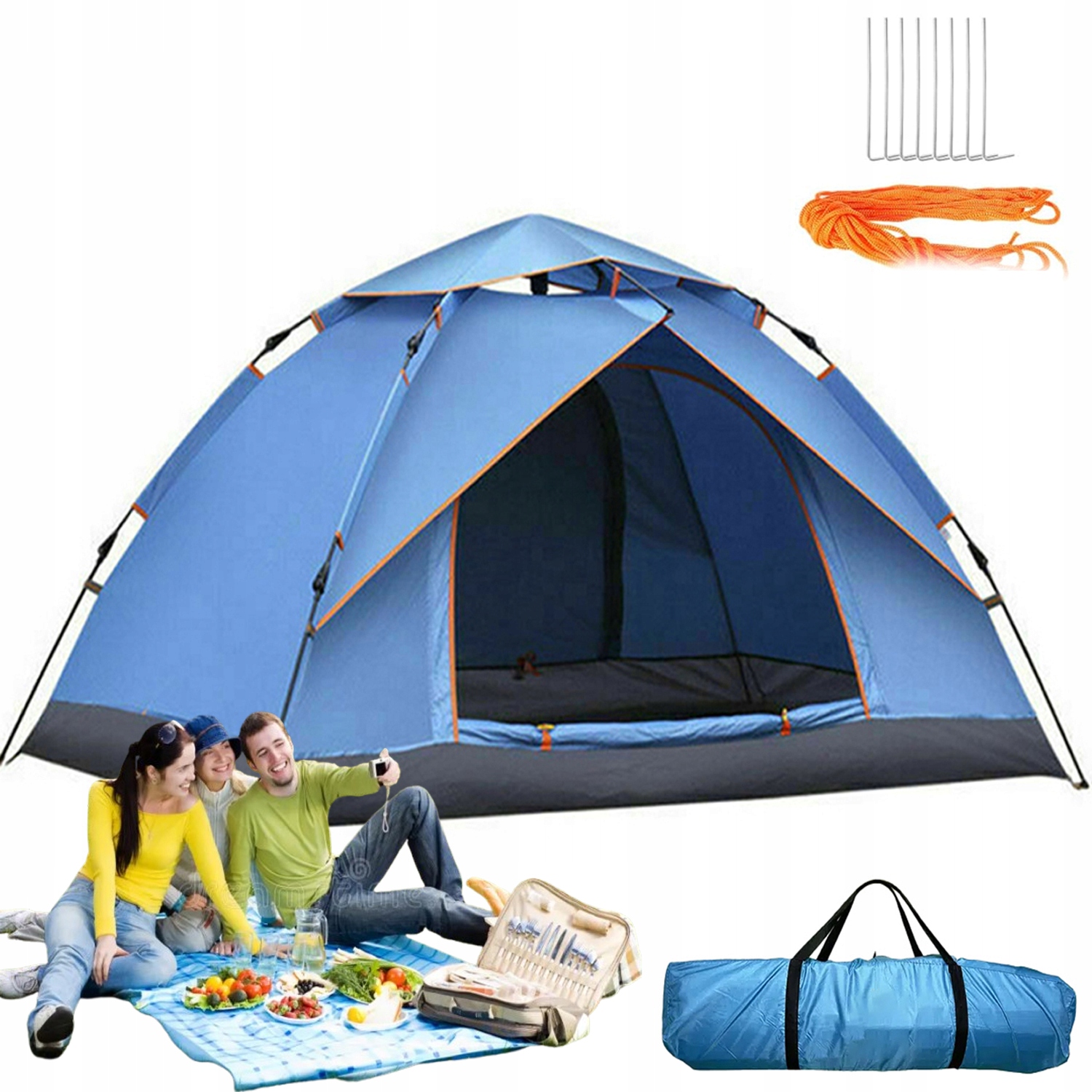 stan samorozkládací 4-místný Anti-UV Dvouvrstvý 200*130