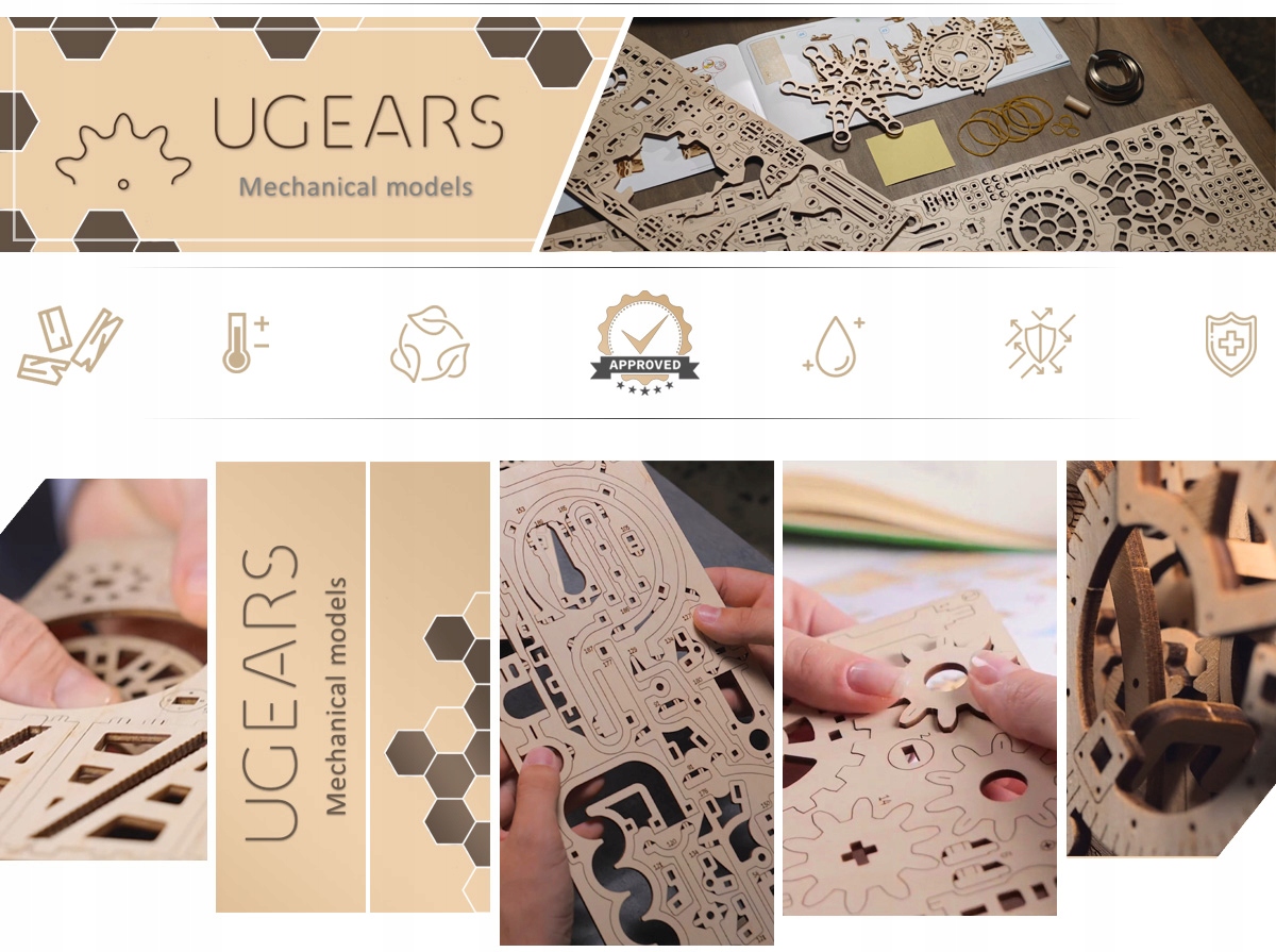 Piękne Puzzle 3D Drewniane Kasa Fiskalna uGEARS EAN (GTIN) 4820184121119