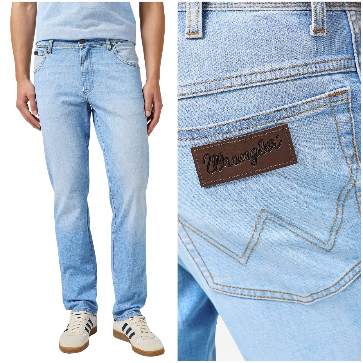 Wrangler Texas Slim Stitched lehce přiléhavé džínové kalhoty W32 L32