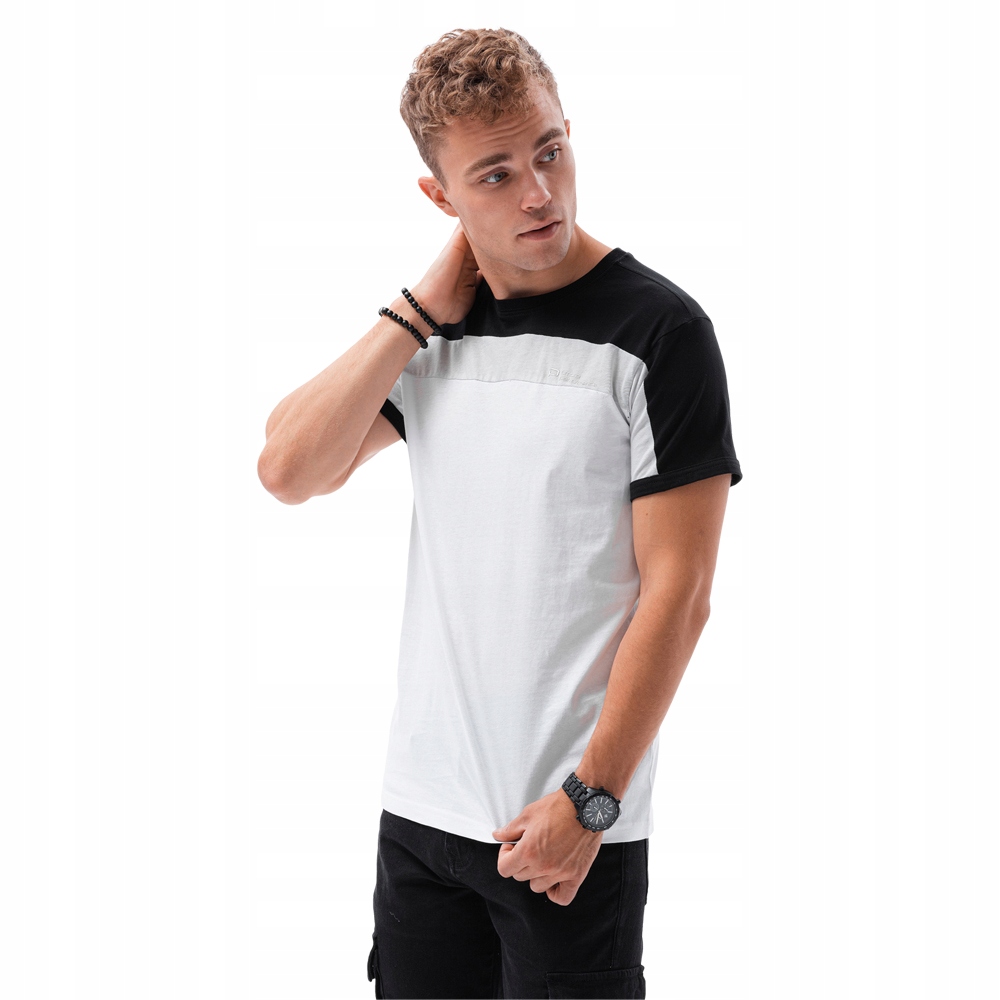 

T-shirt męski bawełniany S1631 czarny S