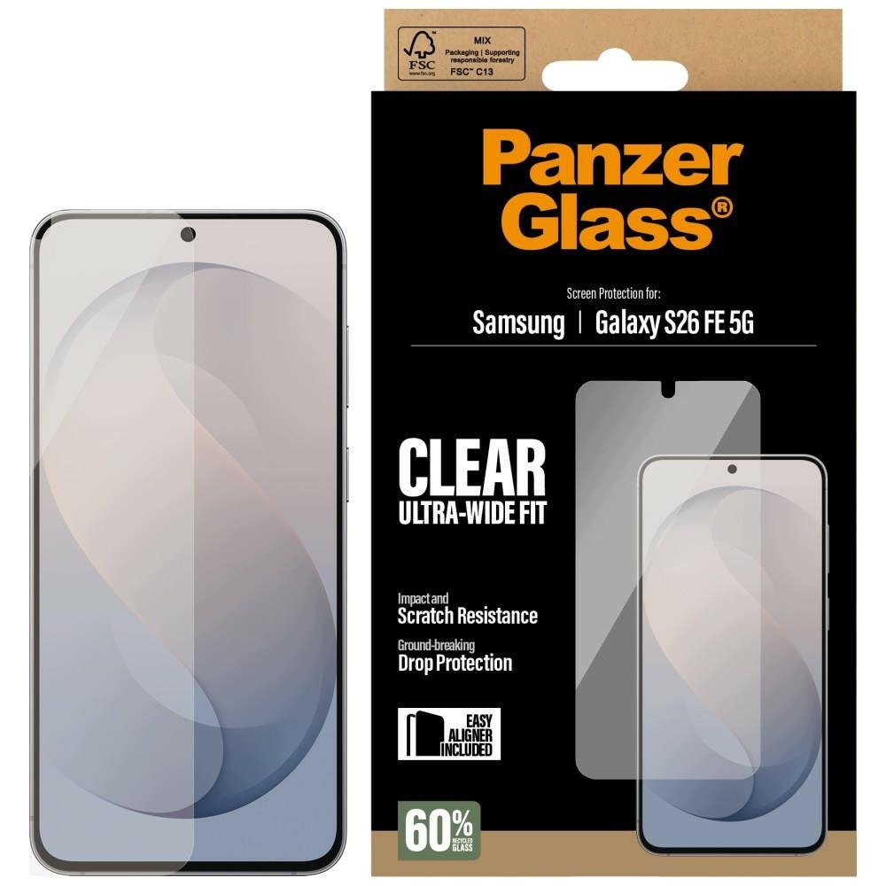 Tvrzené sklo PanzerGlass Ultra-Wide Fit pro Samsung Galaxy S26 Fe 5G