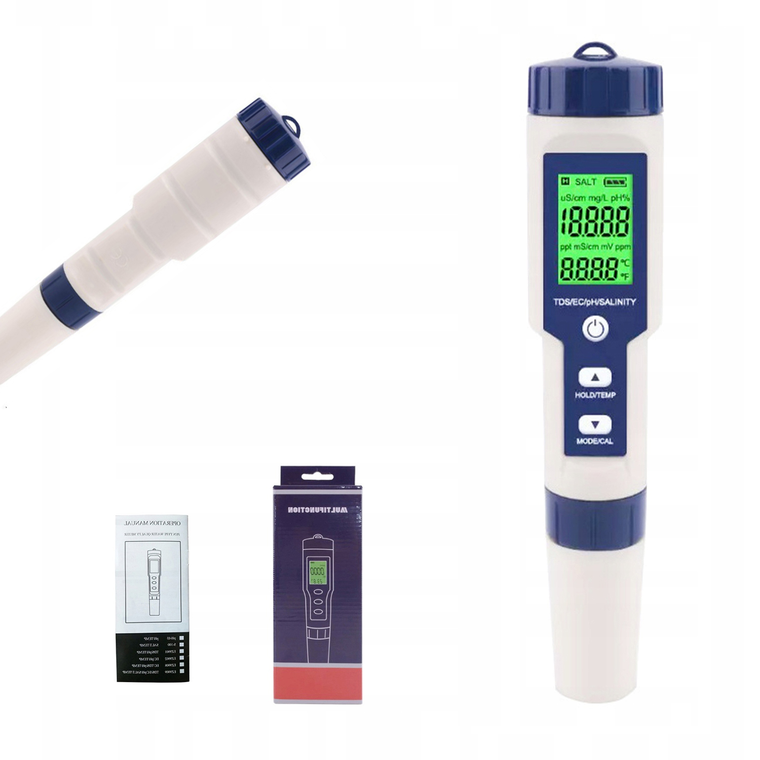 Miernik Twardości Jakości Wody Tds Ec Temperatury Osmoza Czuły Tester 5w1