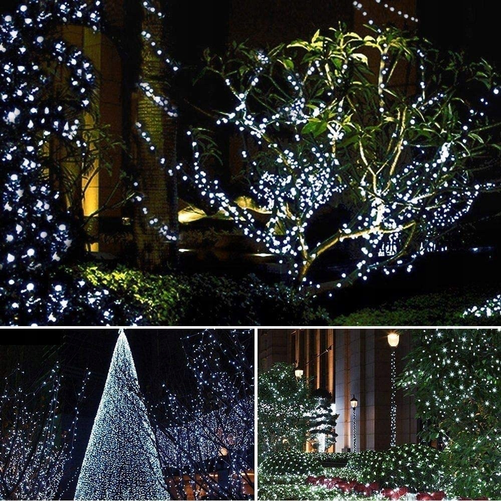 NEXVIN LAMPKI BIAŁE ZEWNĘTRZNE WEWNĘTRZNE GRILANDA ŚWIĄTECZNA 20M 200 LED — miniatura 6
