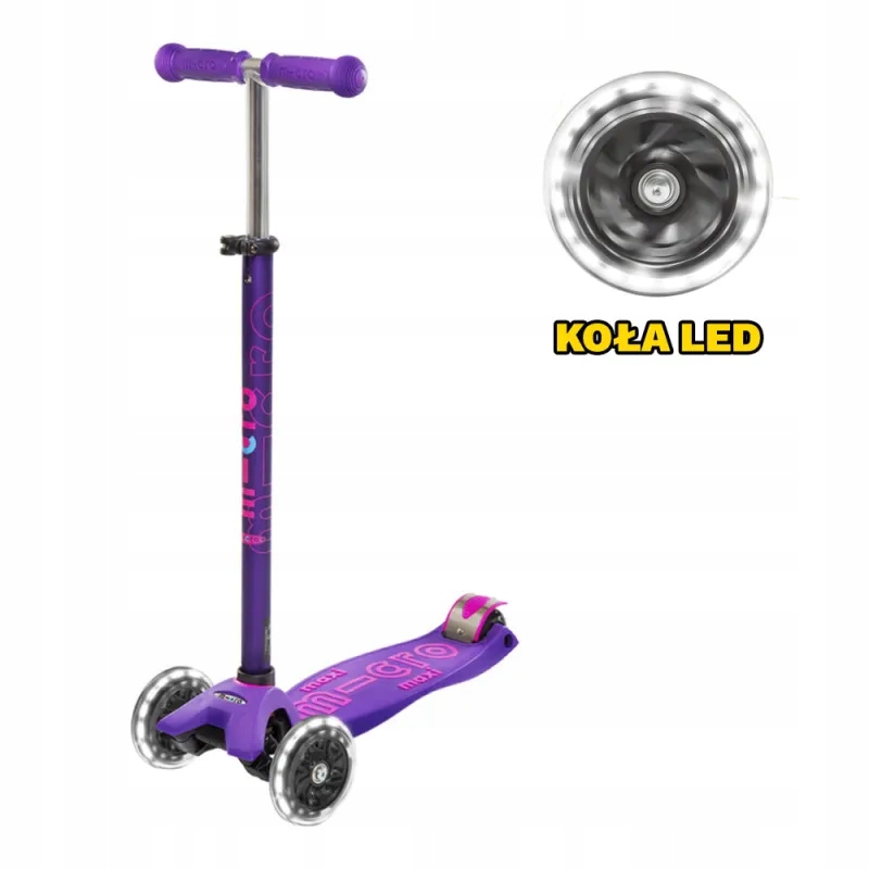 Hulajnoga Maxi Micro Deluxe Led Purple MMD066
