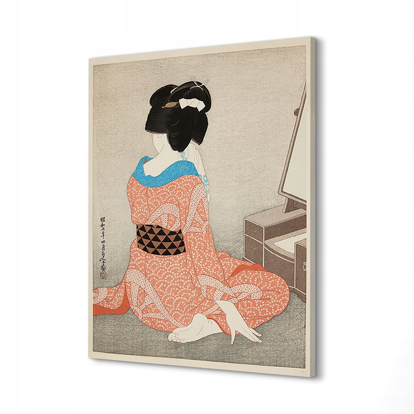 

Foto obraz na płótnie 40x60 Lustro kobieta kimono